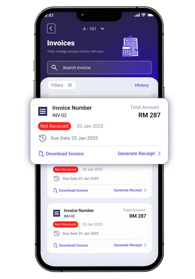 Track & pay your dues